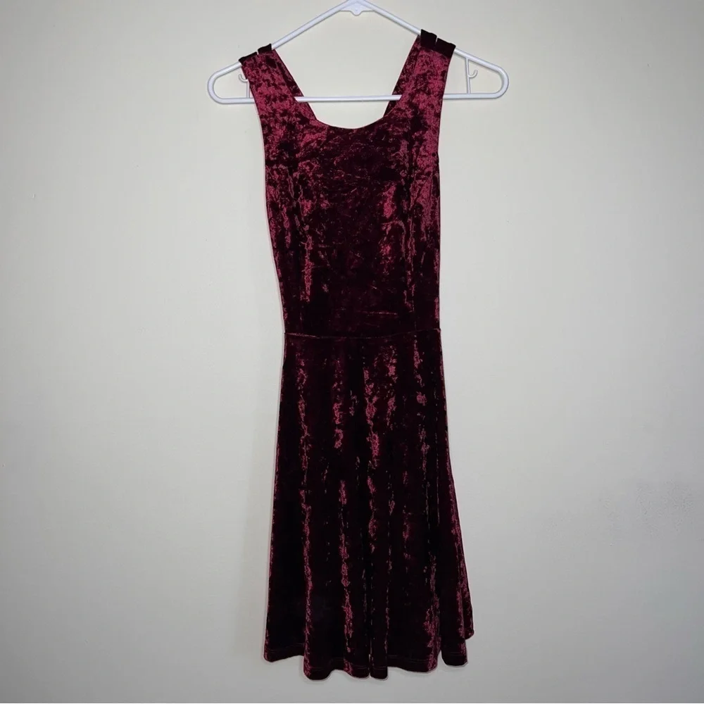 Altar’d State Hennepin Velvet Dress in Wine Tasting Size Small NWT
